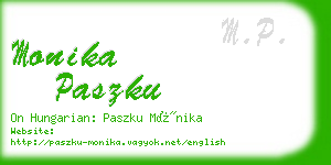 monika paszku business card